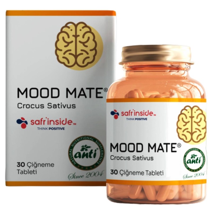 Mood Mate Safran Ekstresi İçeren Takviye Edici Gıda 30 mg 30 Çiğneme Tableti