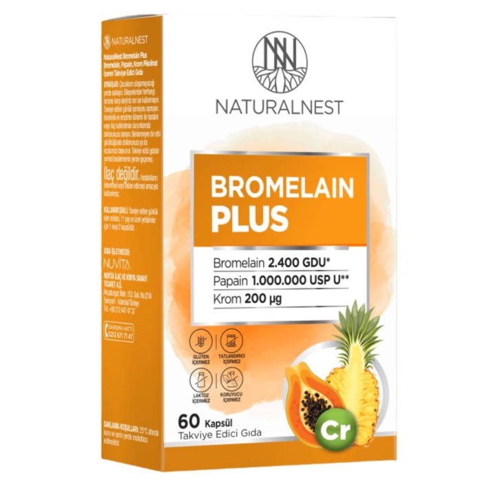 Naturalnest Bromelain Plus 60 Kapsül