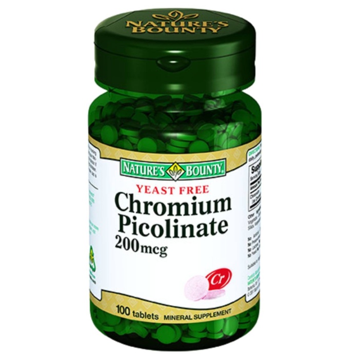 Natures Bounty Chromium Picolinate 200 mcg 100 Tablet