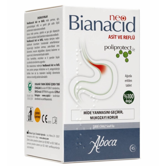 NeoBianacid Asit ve Reflü Ağızda Çözünür 45 Tablet