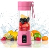 Portatif Taşınabilir El Blender 380 Ml Usb Şarjlı Pembe (4434)