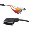 SCART 3 RCA KABLO 1.2 METRE 7 MM SİYAH * SCART TOS KABLO KUTULU (4434)