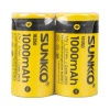 SUNKKO 3.7 VOLT 1000 MAH 18350 ŞARJ EDİLEBİLİR PİL (2Lİ PAKET) (4434)