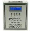 MAGICVOICE MV-CC2000 USB DUVAR TİPİ PROG AKILLI DIGITAL OKUL ZİL SAATİ (6 MELODİLİ) ÇAN TAKILABİLİR (4434)