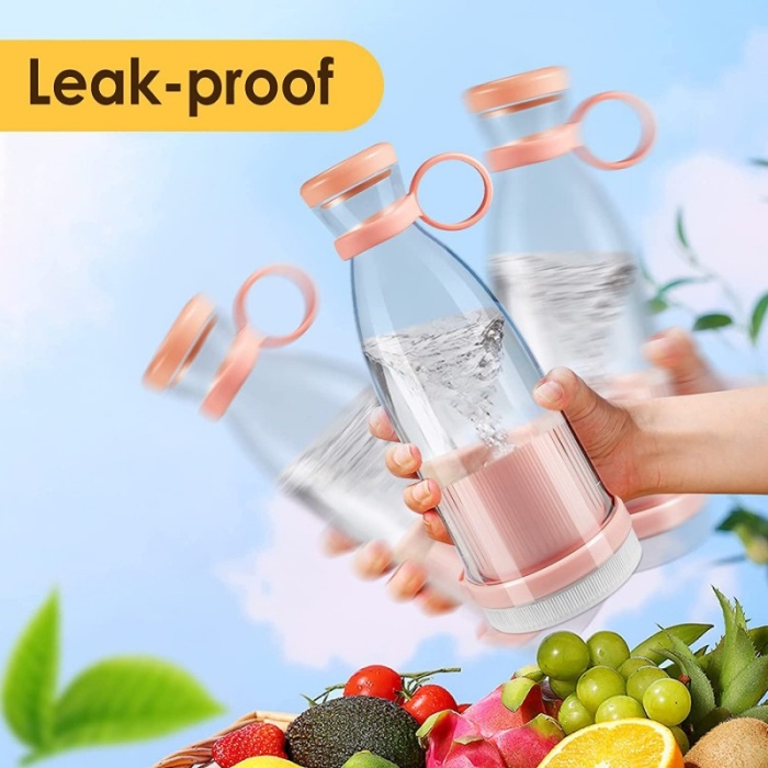 Taşınabilir Blender, Taşınabilir Mini Hızlı Blender 350ml Meyve Sıkacağı Kupası, Kablosuz Şarjlı, Smoothie Milkshake Suyu Bebek Maması için 4 Bıçaklı (4434)