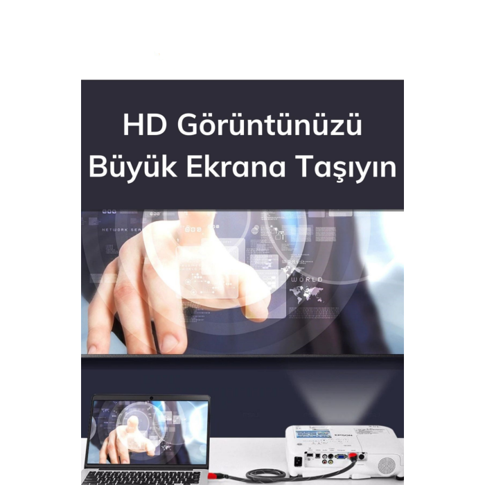 HDMI Kablosu HDTV Bilgisayar Uydu Görüntü Ses Full HD Sargılı Görüntü Aktarma Kablosu (4434)