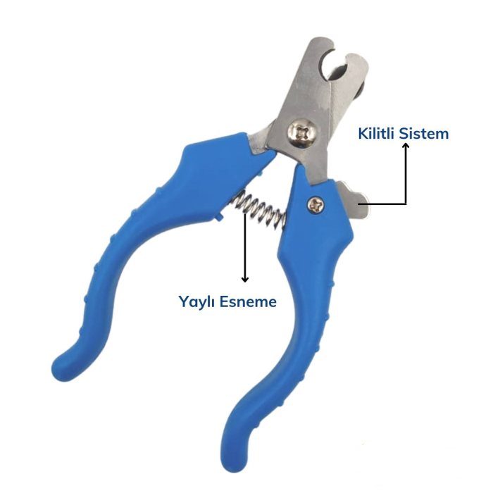 Evcil Hayvan Kedi ve Köpek Paslanmaz Çelik Yaylı Tırnak Makası ve Düzeltme (4434)