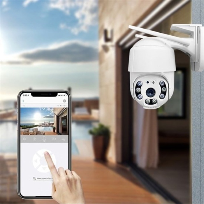 2.0 MP HD Lens İç Dış Mekan Suya Danıklı IP Wifi Network Güvenlik Kamerası Wifi Kamera (4434)