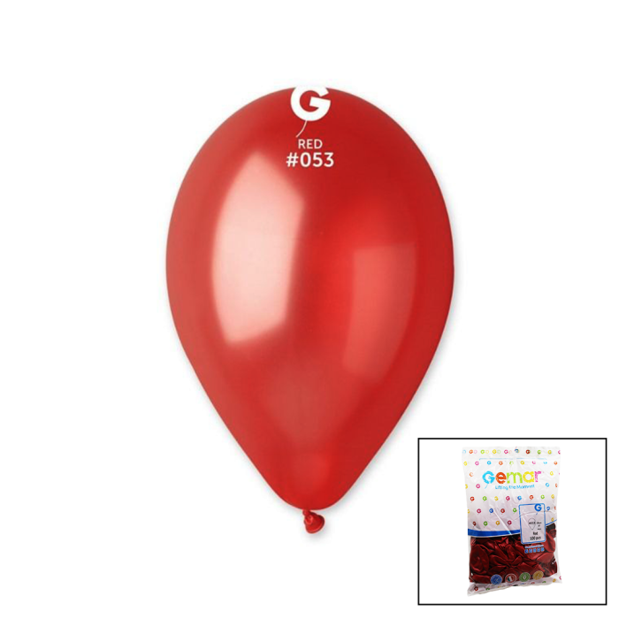 GM-110-53 METALİK - KIRMIZI BALON 11&amp;apos;&amp;apos; - 28CM - 100 ADET (4434)