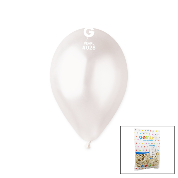 GM-110-28 METALİK - BEYAZ BALON 11&amp;apos;&amp;apos; - 28CM - 100 ADET (4434)