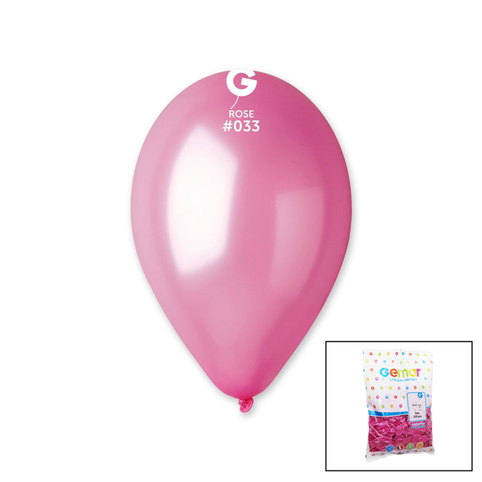 GM-110-33 METALİK - PEMBE BALON 11&amp;apos;&amp;apos; - 28CM - 100 ADET (4434)