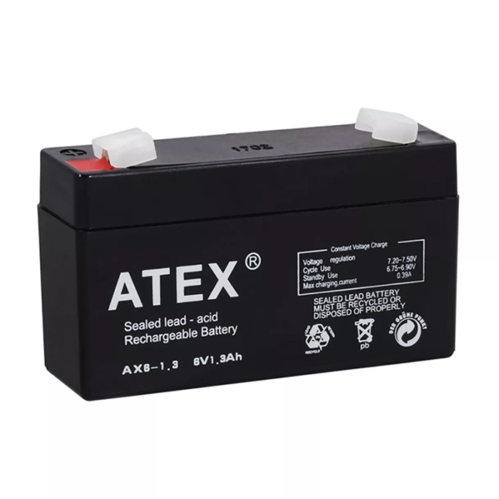 AKÜ 6 VOLT 1.3 AMPER ATEX AKÜ ( 98 X 25 X 52 MM ) (4434)