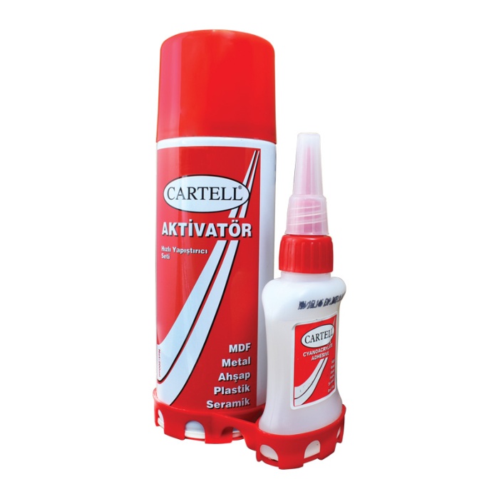 CARTELL HIZLI YAPIŞTIRICI SETİ (AKTİVATÖR)  200ML (4434)