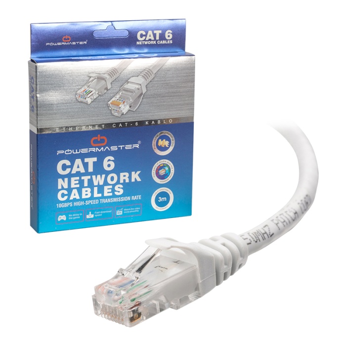 KABLO.CAT6 3 METRE GRİ  KUTULU (4434)