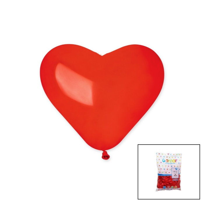 KIRMIZI KALP BALON 10 İNÇ - 25CM - 100PCS (4434)