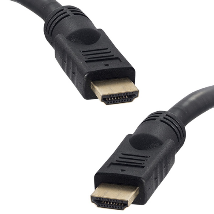 PLASTİK DÜZ SİYAH 30 METRE GOLD POŞETLİ HDMI KABLO (4434)