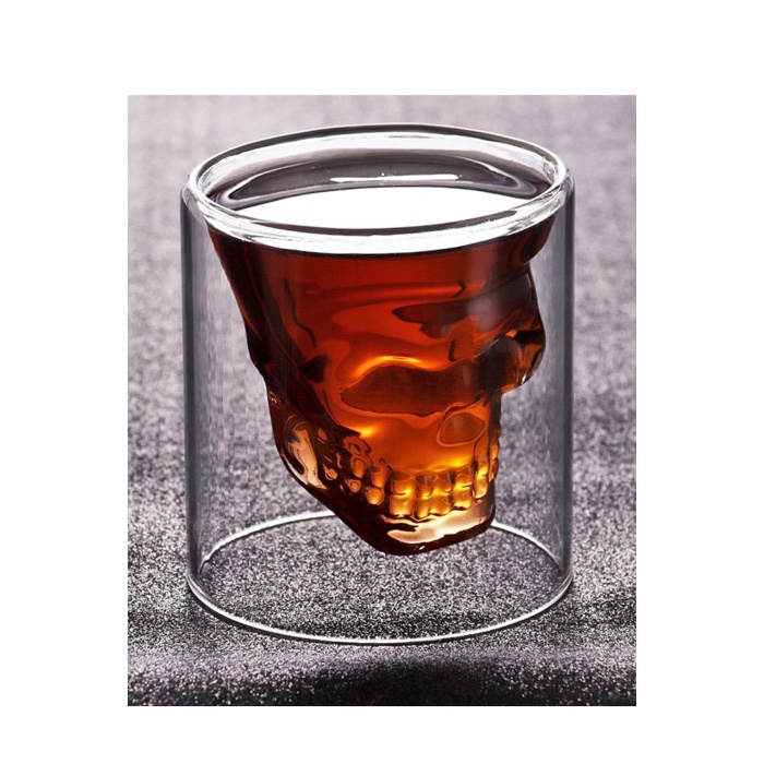 75 ml Kuru Kafa Cam Bardak -Likör Shot - İçecek  Bardağı -Crystal Head