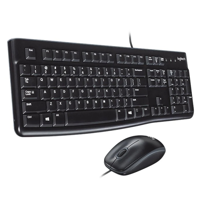 LOGITECH MK120 USB Q SİYAH KABLOLU KLAVYE+MOUSE SET (4434)