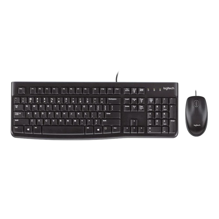 LOGITECH MK120 USB Q SİYAH KABLOLU KLAVYE+MOUSE SET (4434)