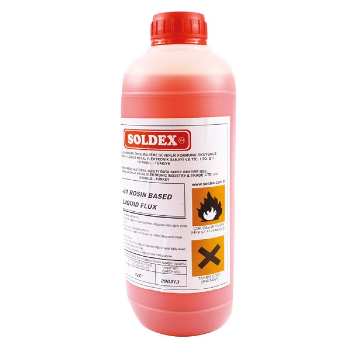 FLUX SOLDEX ASR-41 (KIRMIZI RENK) 1LT  KÖPÜREBİLİR SIVI FLUX (4434)