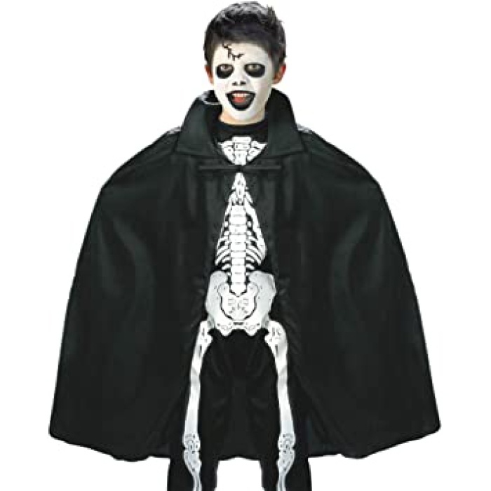 Siyah Renk Yakalı Halloween Pelerini 90 cm (4434)