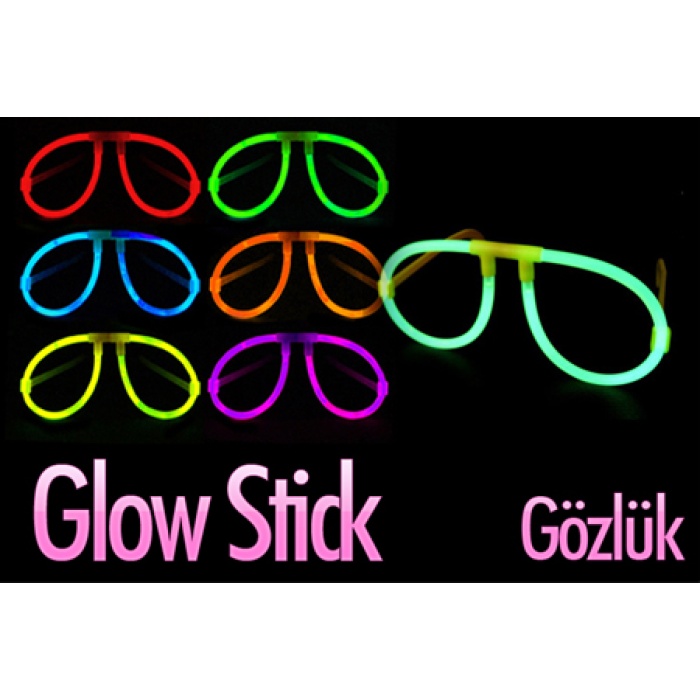 Glowstick Karanlıkta Yanan Parti Gözlüğü 12 Adet (4434)