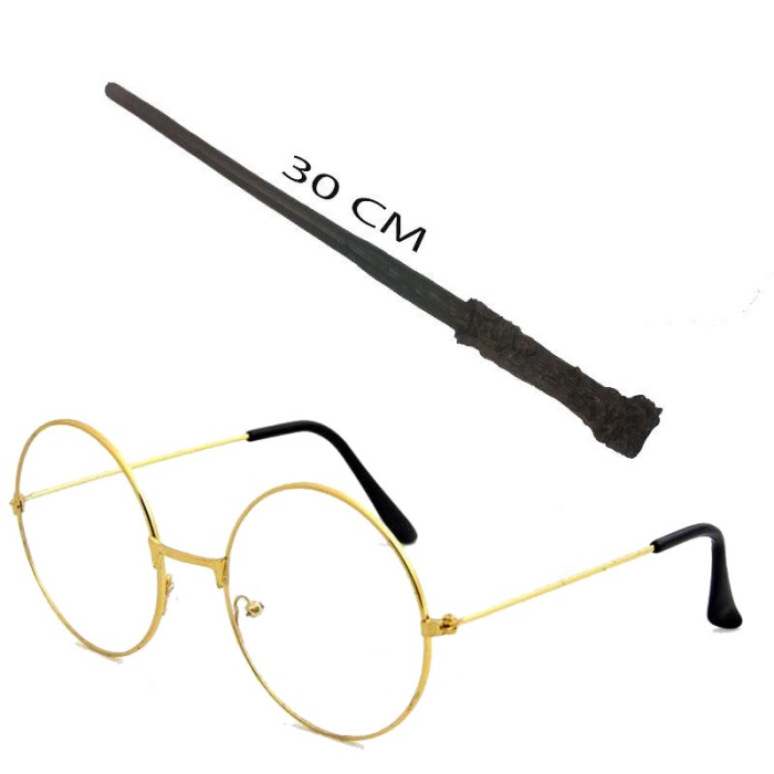 Harry Potter Asası 30 cm ve Harry Potter Gözlüğü Seti (4434)