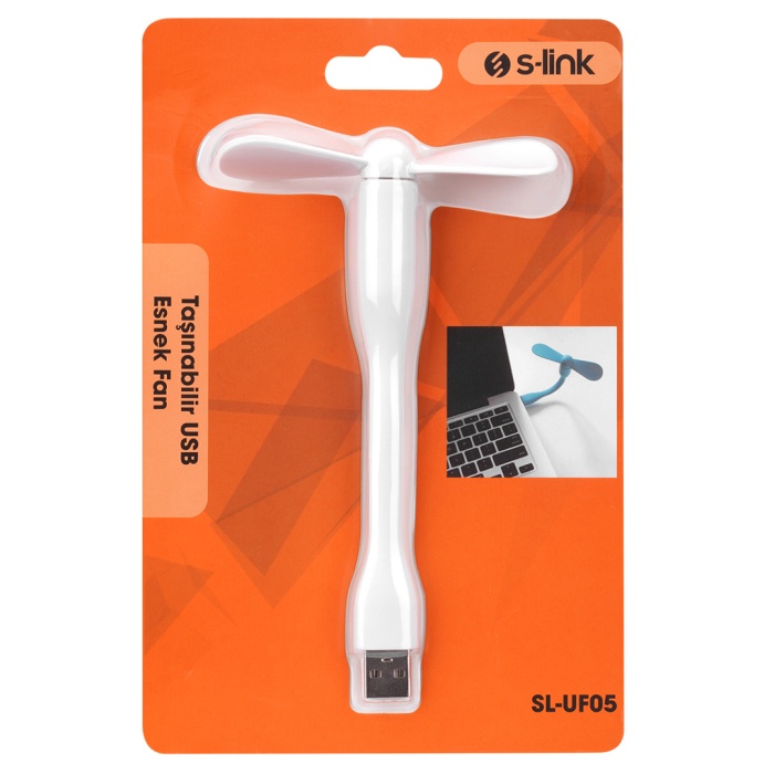 TAŞINABİLİR ESNEK BEYAZ USB MİNİ FAN SL-UF05 (4434)