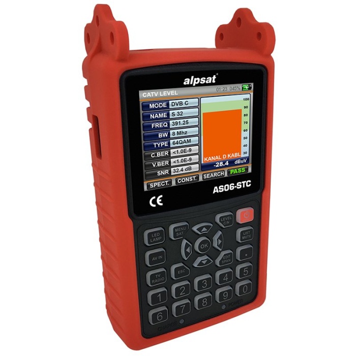 ALPSAT AS06-STC SATFINDER 6 HD SLIM GÖRÜNTÜLÜ UYDU BULUCU + KAMERA TESTER CİHAZI (4434)