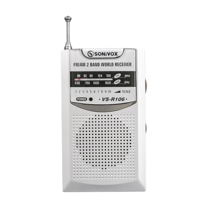 GÜMÜŞ RENK CEP TİPİ ANALOG FM RADYO VS-R106 (4434)