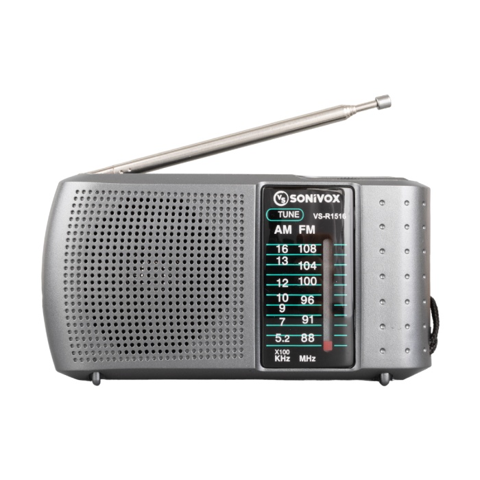 SONIVOX VS-R1516 GRİ RENK ANALOG RADYO (4434)