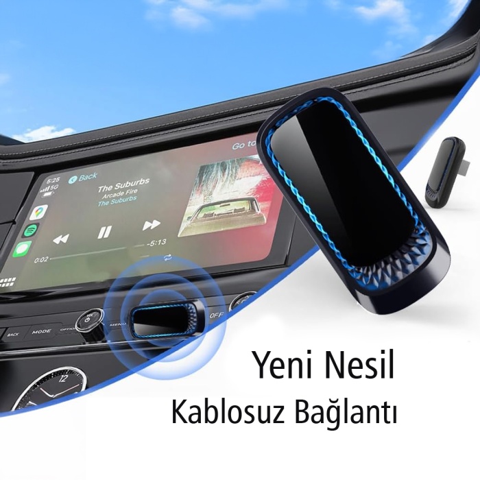 WİRELESS KABLOSUZ APPLE İPHONE CARPLAY EKRAN YANSITMA (VERSİYON 4.0) (4434)