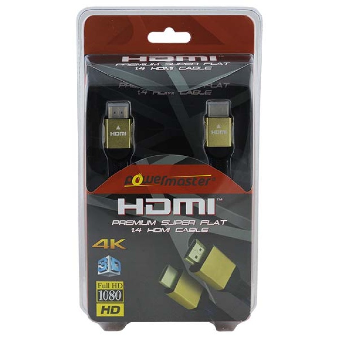 1.5 METRE 3D 4K UYUMLU 1.4 V GOLD YASSI ÖRGÜLÜ HDMI KABLO (4434)