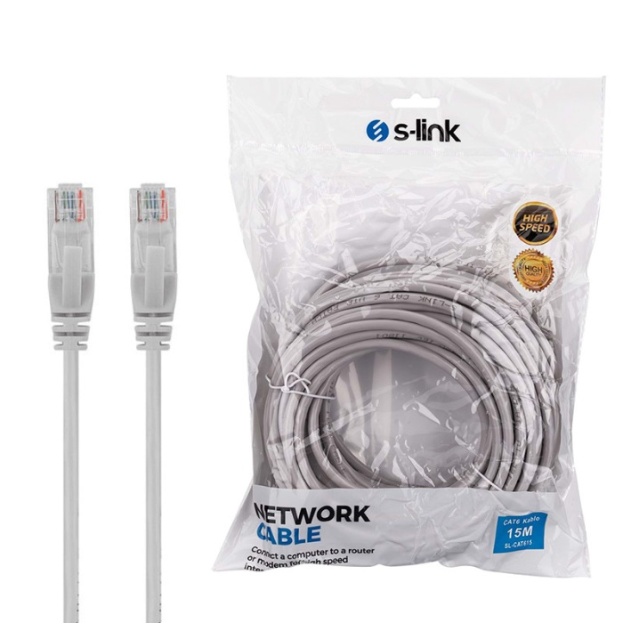 S-LINK SL-CAT615 15 METRE 24AWG CAT6 KABLO (4434)