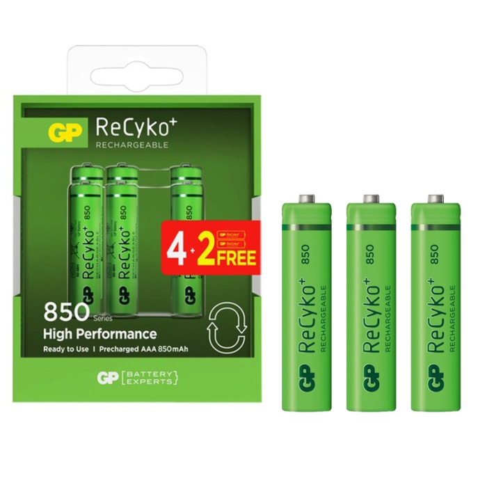 GP RECYKO 800 MAH ŞARJLI İNCE KALEM PİL (4+2 6LI PAKET FİYAT) (4434)