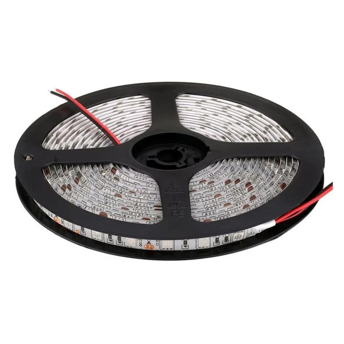 LED ŞERİT 3 ÇİPLİ KIRMIZI İÇ MEKAN SİLİKONSUZ 60 LED 5 METRE (5050) (4434)