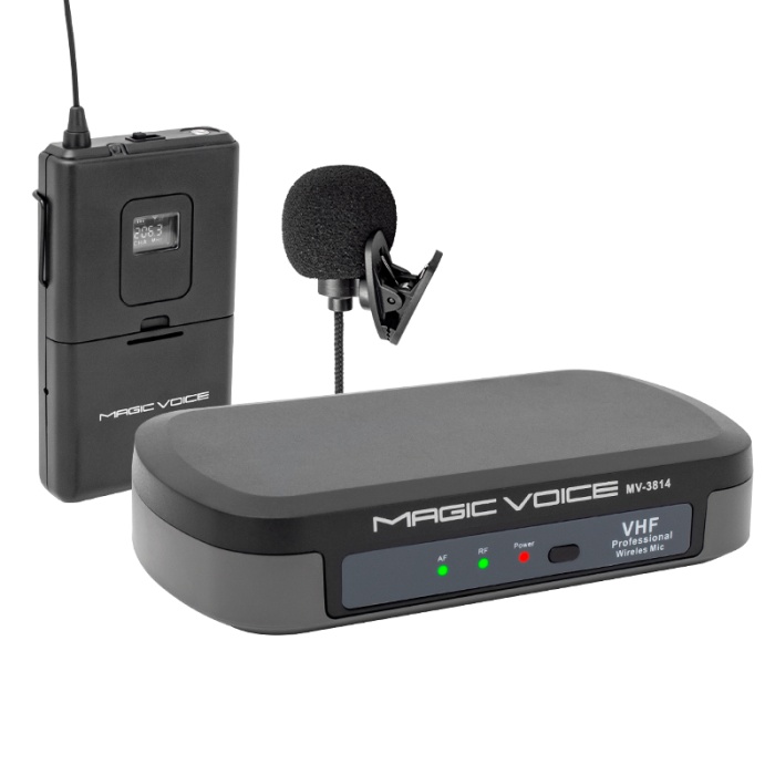 MAGICVOICE MV-3812 VHF YAKA TİPİ TELSİZ MİKROFON (4434)