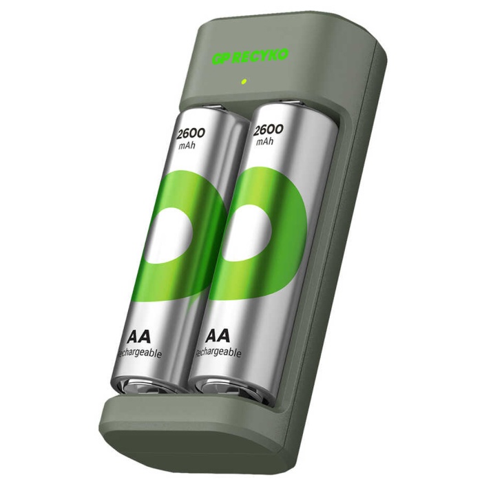 GP RECYKO E221 2 X 2600 MAH R6 AA PİLLİ PİL ŞARJ CİHAZI (GP-E221/270AHCER21-2GTLB2) (4434)