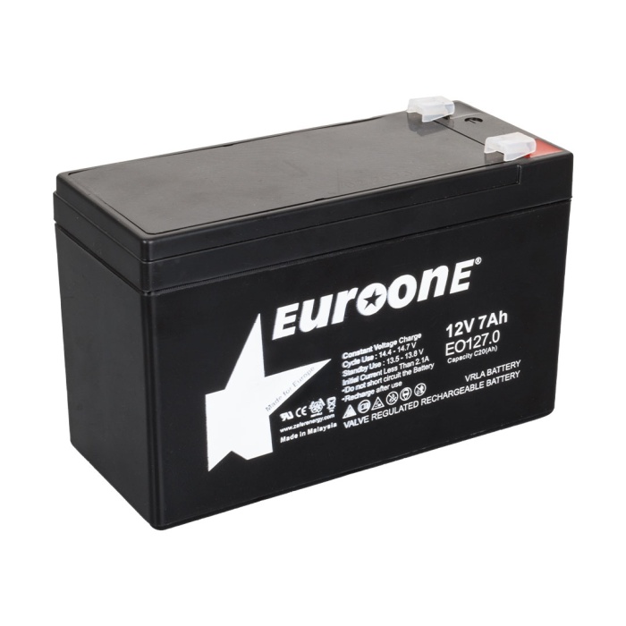 EUROONE EO127.0 12 VOLT - 7 AMPER AKÜ (150 X 65 X 90 MM) (4434)