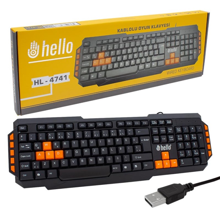 HELLO HL-4741 KABLOLU OYUNCU GAMING KLAVYE (4434)