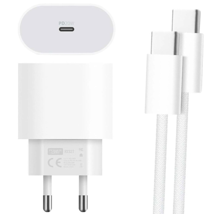 20 WATT TYPE-C ŞARJ BAŞLIK ADAPTÖRÜ + KABLO SETİ (APPLE 15 PRO-PROMAX UYUMLU) (4434)