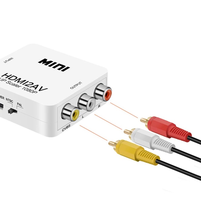 HDMI TO RCA MİNİ MODEL 1920X1080 PLASTİK KASA ÇEVİRİCİ KONVERTÖR (4434)