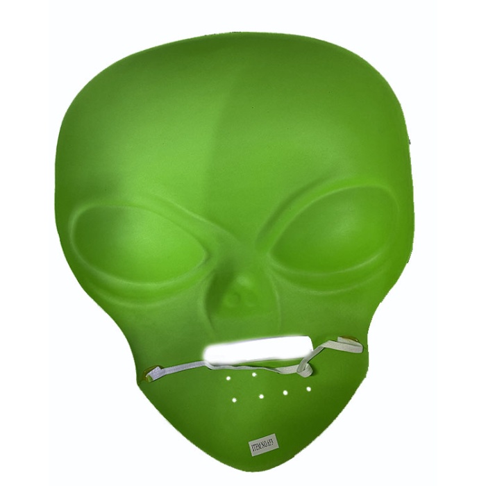 Ghoulish Productions Green Alien Mask 45x30 cm ( UZAYLI ) (4434)