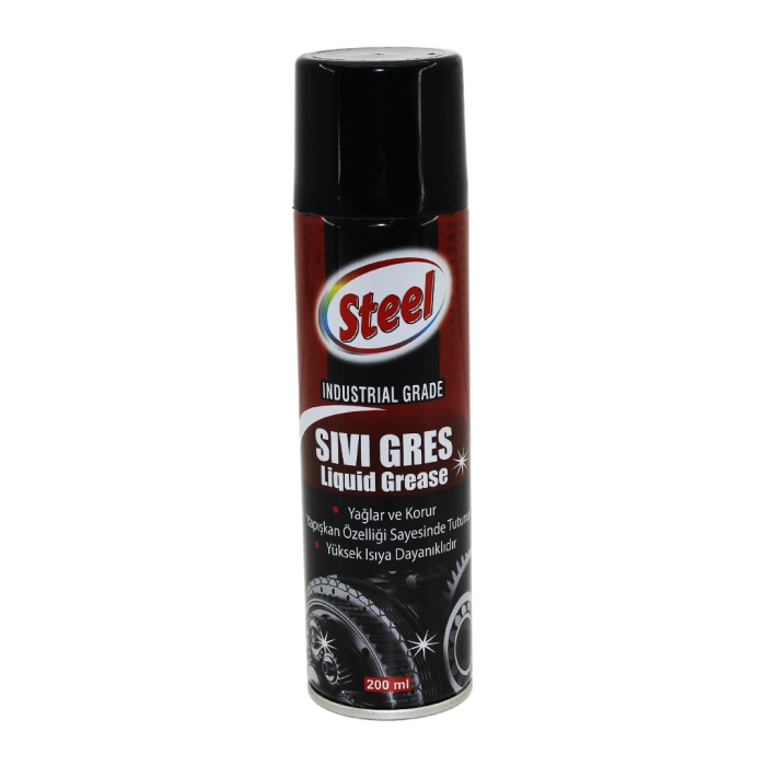 STEEL ST-1304 SIVI GRES SPREY 200ML YAĞLAR - KORUR - ISIYA DAYANIKLI (4434)