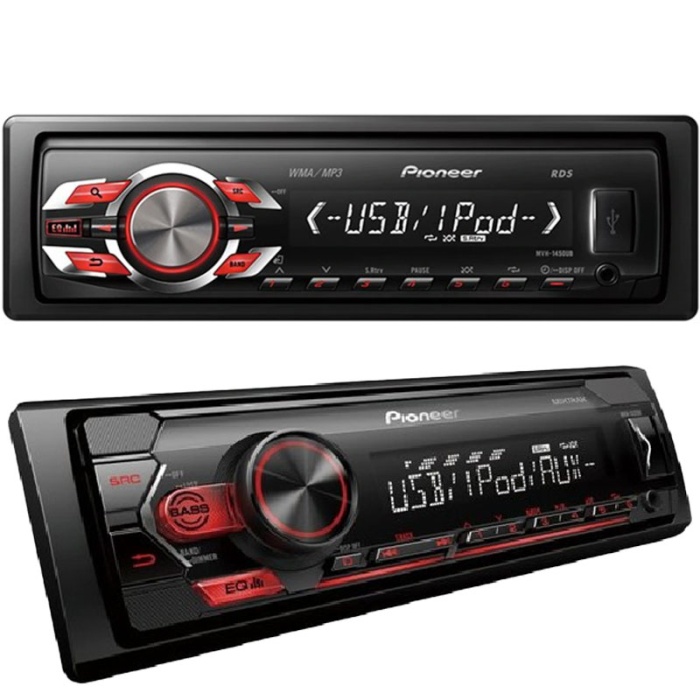 PIONEER MVH-S125UI USB*FM*AUX MEKANİKSİZ KUMANDALI OTO TEYP 4 X 50 WATT (4434)