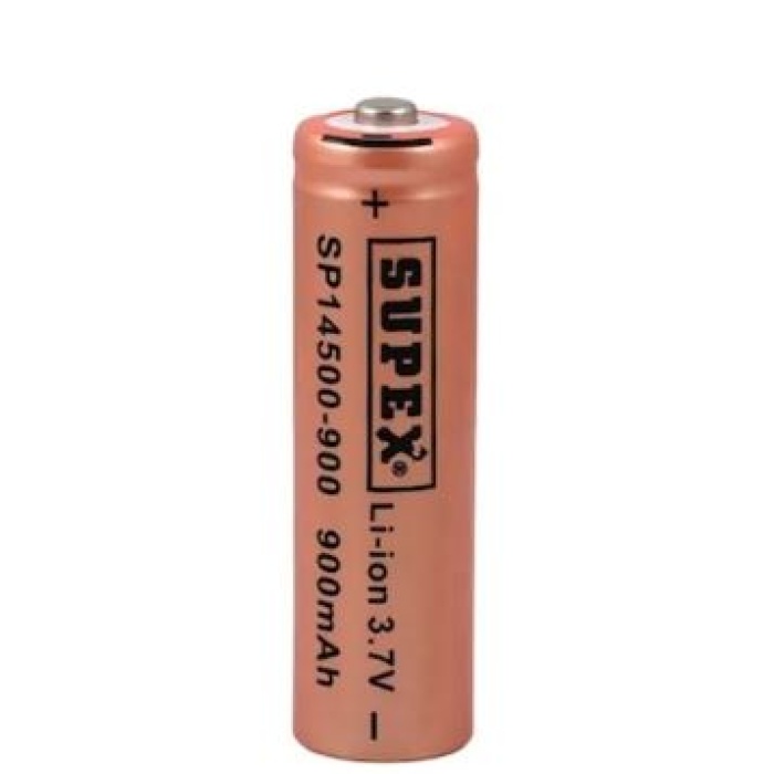 SUPEX SP14500-900S LİTYUM ION 3.7V 900MAH ŞARJ EDİLEBİLİR BAŞLIKLI PİL (4434)