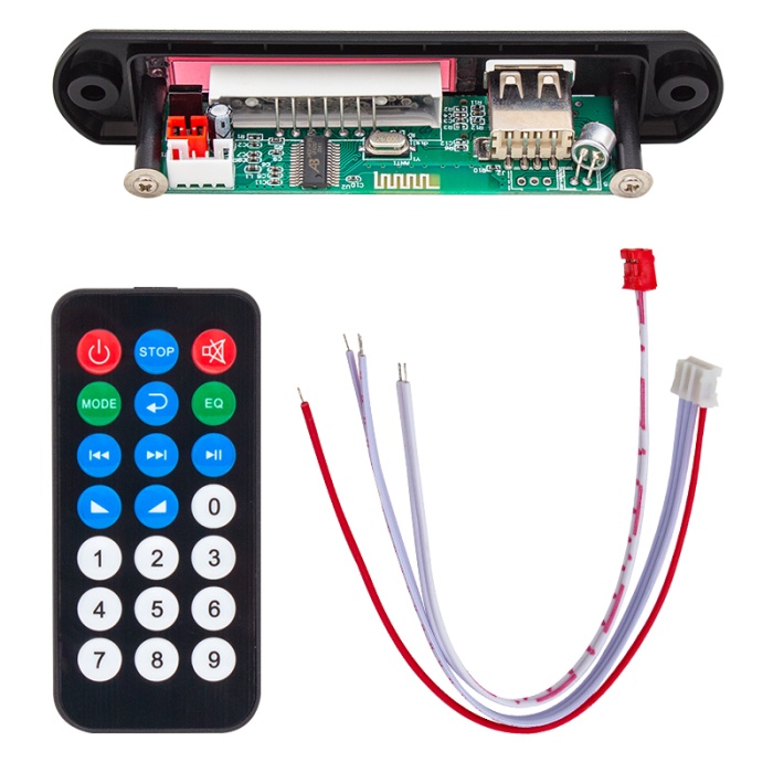 MAGICVOICE M515 OTO TEYP USB/SD/MIC/BLUETOOTH KUMANDALI MİKROFONLU OTO TEYP ÇEVİRİCİ DİJİTAL PLAYER BOARD (12V-500MA) (4434)