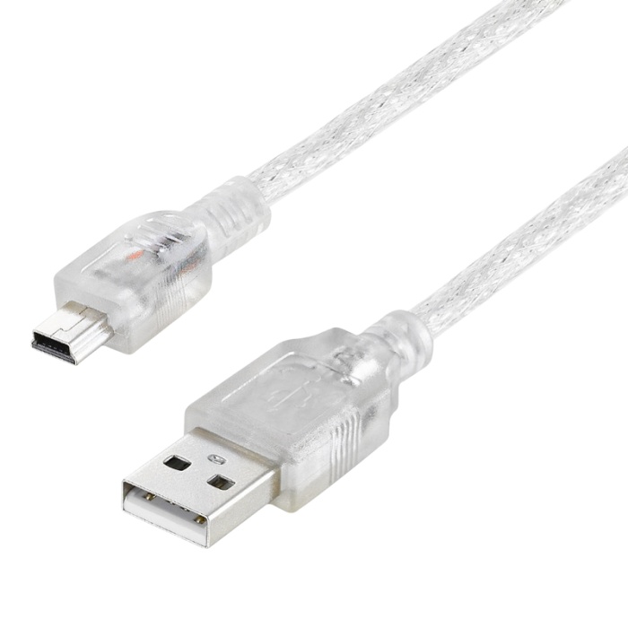 IPOD ŞARJ ALETİ KABLOSU USB 5 PİN GENİŞ 1.5 METRE ŞEFFAF  (SL-UK5) (4434)