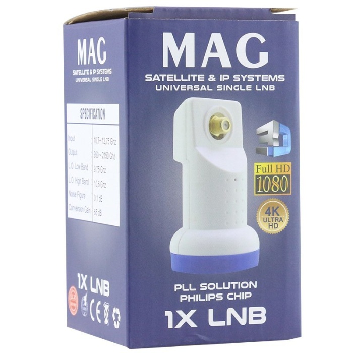 MAG TEKLİ SINGLE LNB ALTIN UÇLU SHARP CHİP 0.1DB (4434)