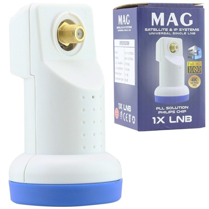 MAG TEKLİ SINGLE LNB ALTIN UÇLU SHARP CHİP 0.1DB (4434)